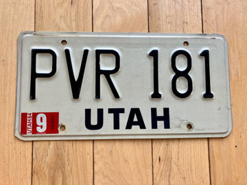 1984 Utah License Plate