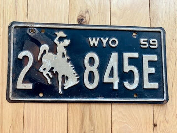 1959 Wyoming License Plate