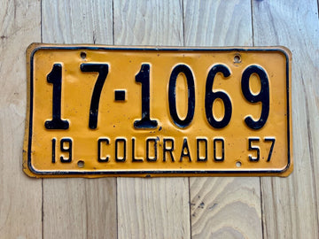 1957 Colorado License Plate