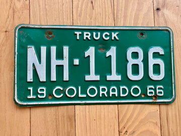 1966 Colorado Truck License Plate