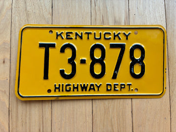 1963 to 1977 Kentucky Highway Department Truck License Plate