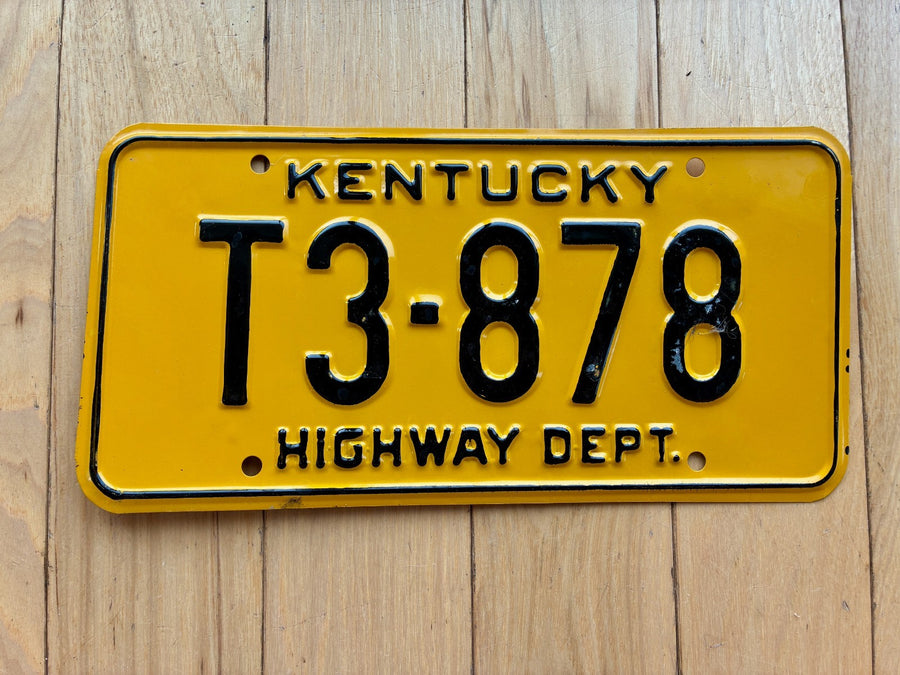 1963 to 1977 Kentucky Highway Department Truck License Plate
