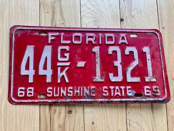 1969 Florida License Plate