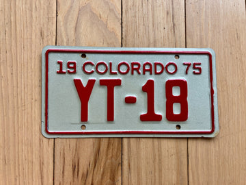 1975 Colorado Motorcycle License Plate