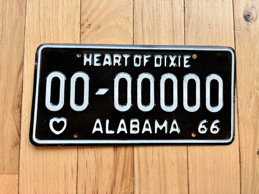 1966 Alabama Sample License Plate