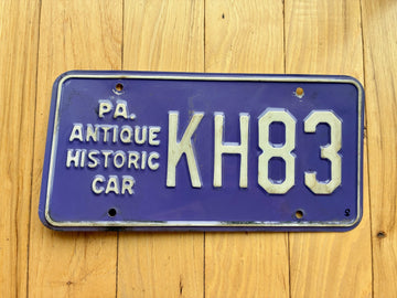 1970s 1980s Pennsylvania Antique Vehicle License Plate