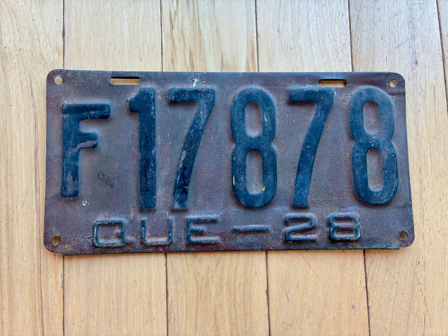 1928 Quebec Commercial Truck License Plate
