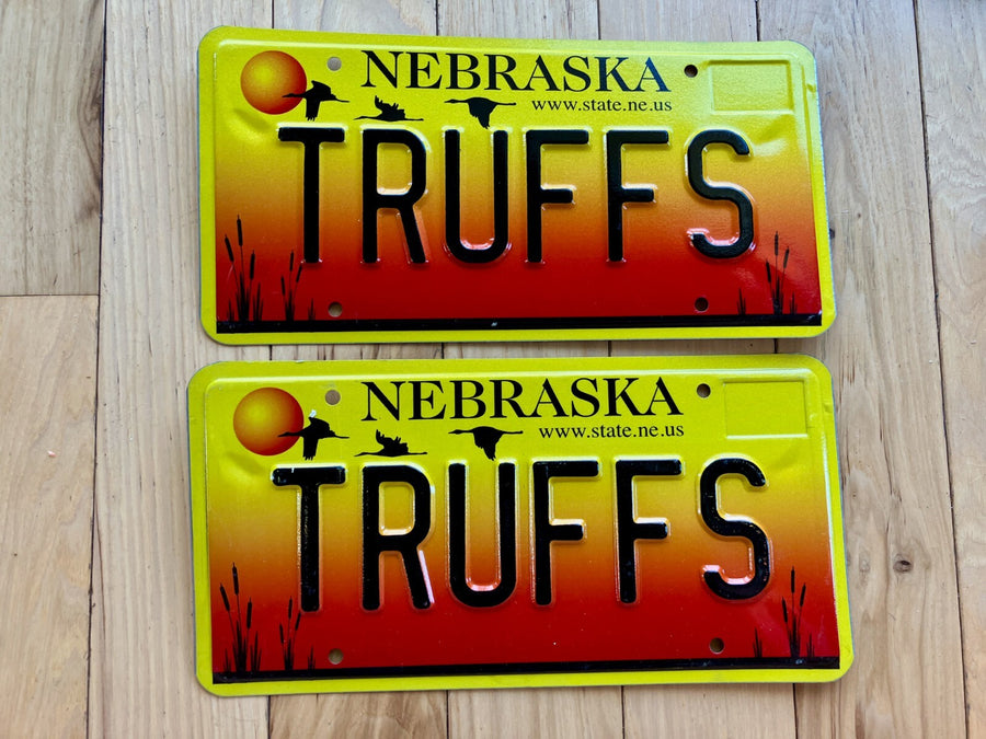 2005 Nebraska Pair of Vanity License Plates - TRUFFS