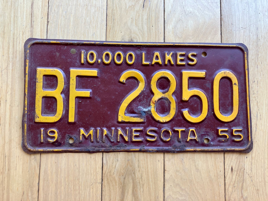 1955 Minnesota License Plate