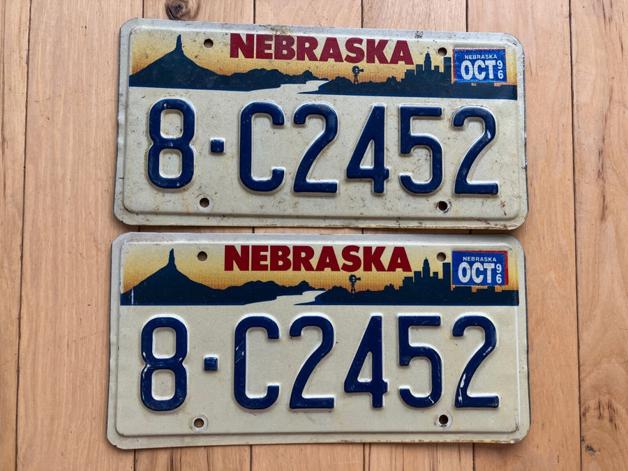 Pair Of 1996 Nebraska License Plates