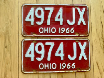 Pair of 1966 Ohio License Plates