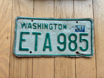1968 to 1986 Washington State License Plate