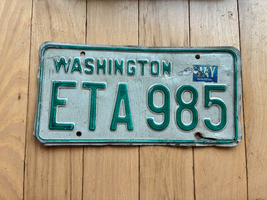 1968 to 1986 Washington State License Plate