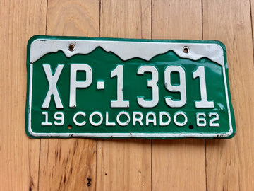 1962 Colorado License Plate