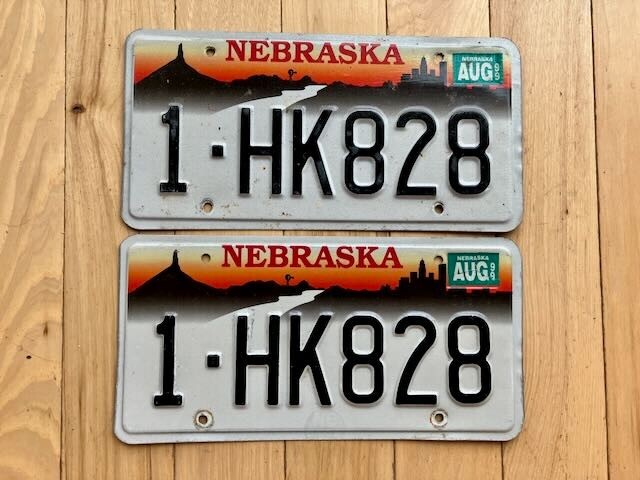 Pair of 1999 Nebraska License Plates