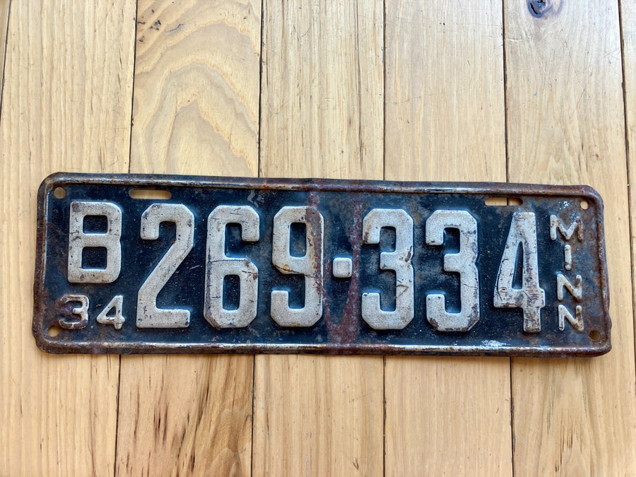 1934 Minnesota License Plate