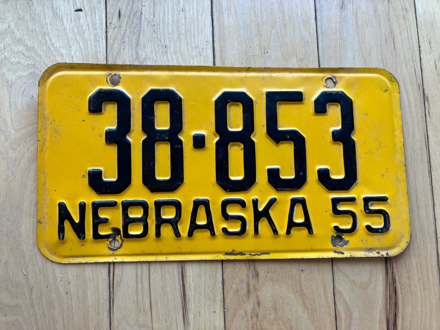 1955 Nebraska License Plate