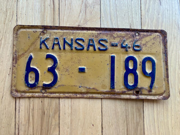1946 Kansas License Plate