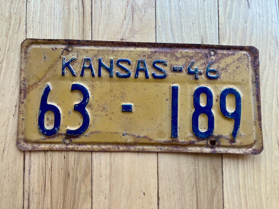 1946 Kansas License Plate