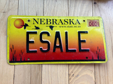 2002 Nebraska Vanity License Plate - ESALE