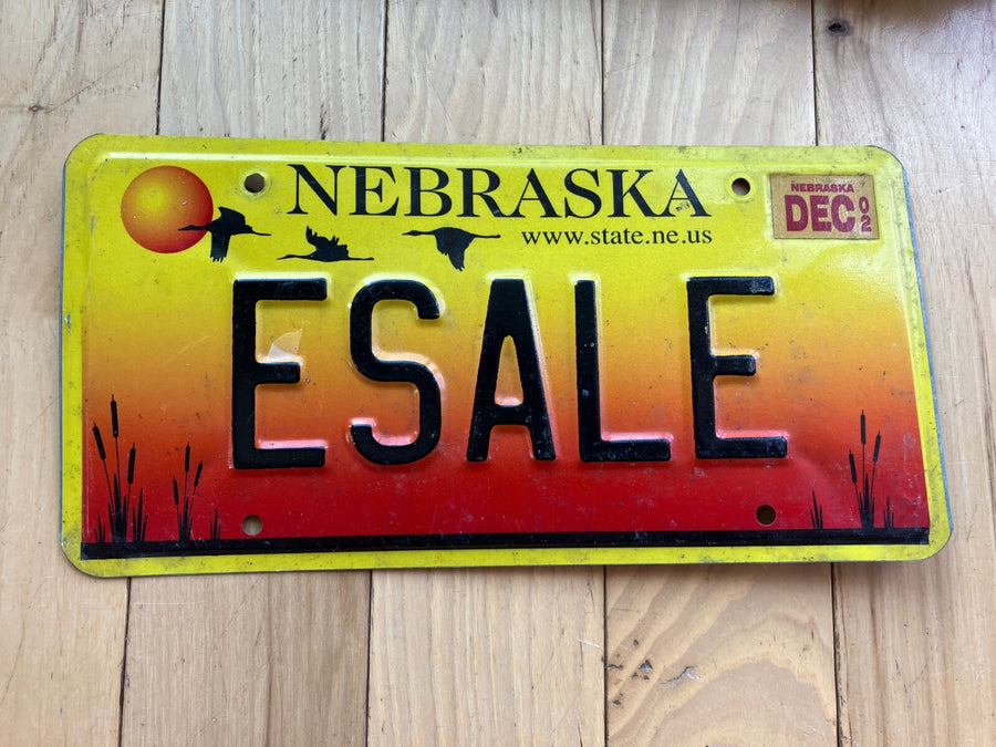 2002 Nebraska Vanity License Plate - ESALE