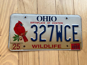 2003 Ohio Cardinal License Plate