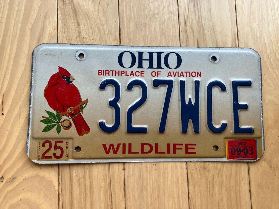 2003 Ohio Cardinal License Plate