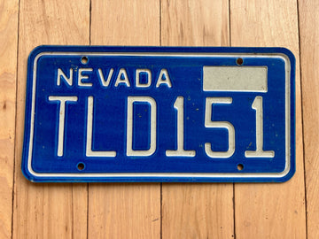 1980s Nevada License Plate