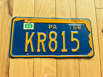 1958 1964 Pennsylvania License Plate