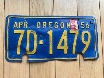 1965 Oregon License Plate