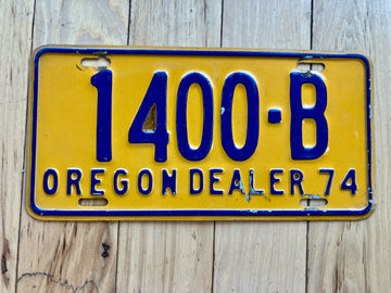 1974 Oregon Dealer License Plate