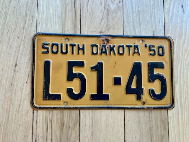 1950 South Dakota License Plate