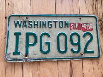 1968 to 1986 Washington State License Plate W/ 1981 Tab