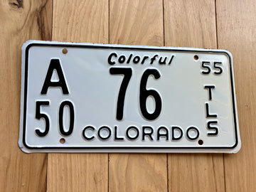 1955 Colorado Trailer License Plate