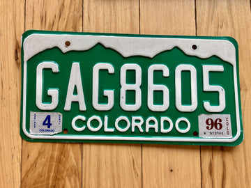 1996 Colorado License Plate