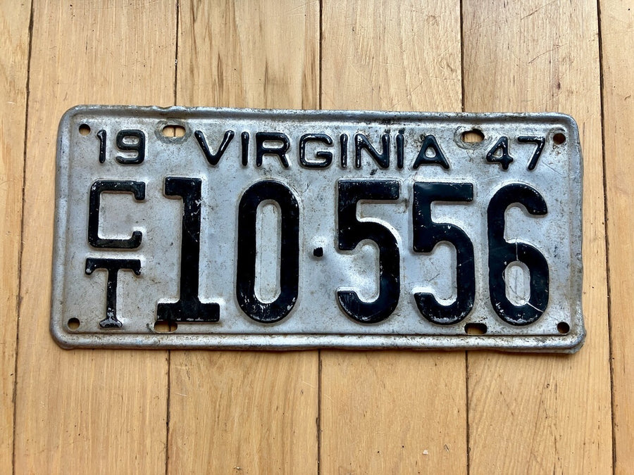 1947 Virginia Car Trailer License Plate