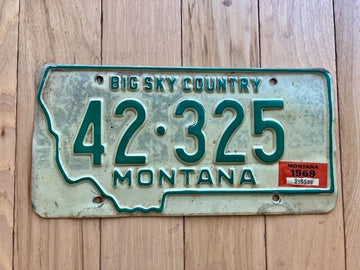 1969 Montana License Plate