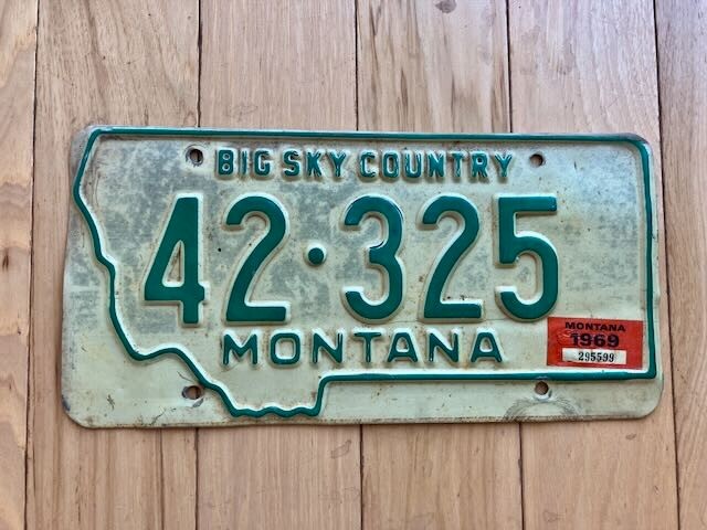 1969 Montana License Plate
