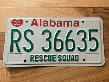 Alabama Rescue Squad License Plate
