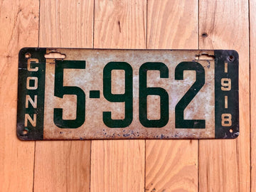 1918 Connecticut License Plate