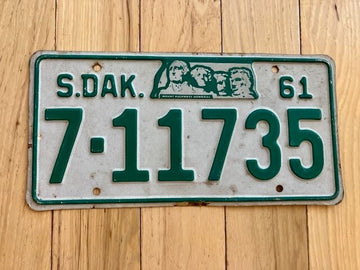 1961 South Dakota License Plate