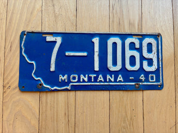 1940 Montana License Plate