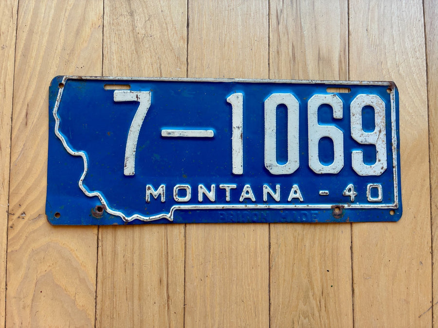 1940 Montana License Plate