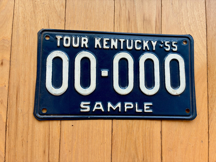 1955 Kentucky Sample License Plate