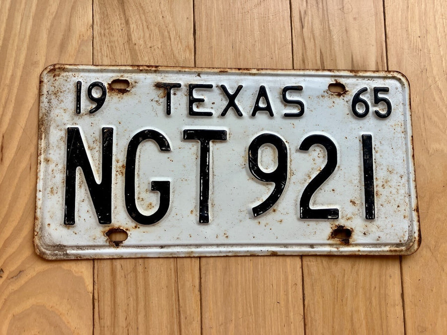 1965 Texas License Plate