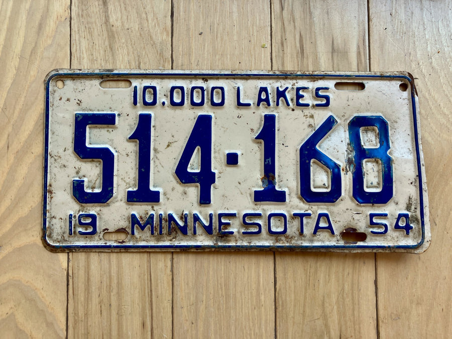 1954 Minnesota License Plate