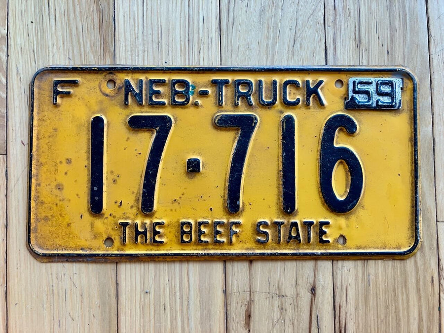 1959 Nebraska Truck License Plate