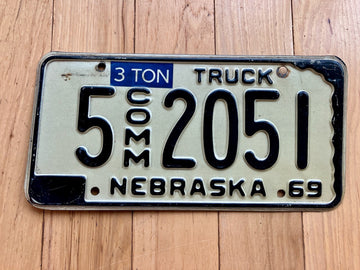 1969 Nebraska Commercial Truck License Plate