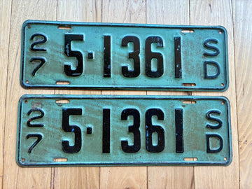 Pair of 1927 South Dakota License Plates