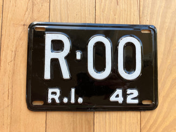 1942 Rhode Island Sample License Plate